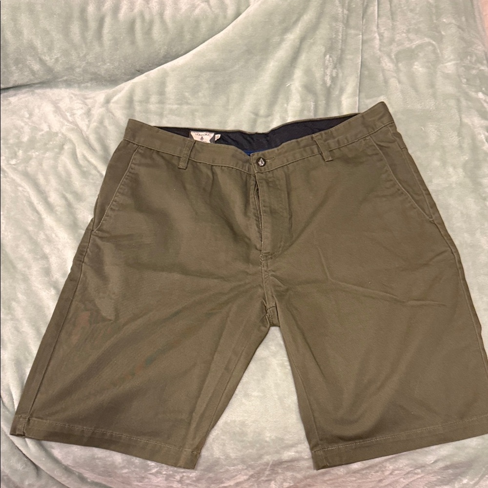 Volcom Men's Olive Green Shorts, Size 36